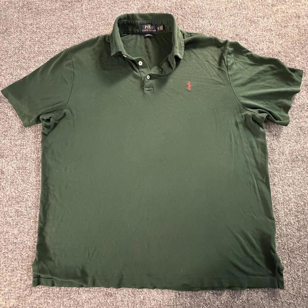 Polo Ralph Lauren Classic Fit Green Polo Shirt Mens XL Short Sleeve Cotton